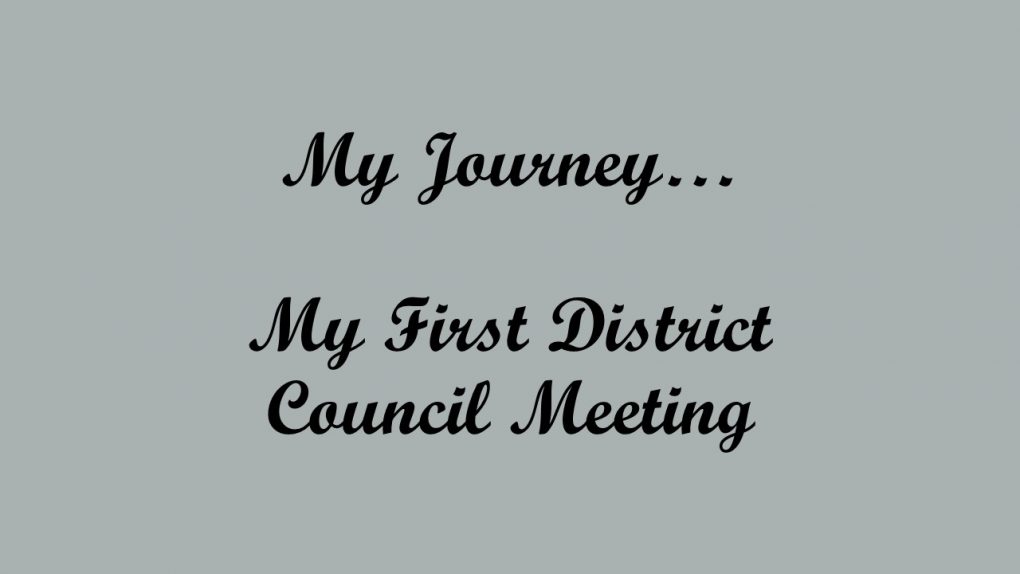 How I found myself at my first District Council Meeting