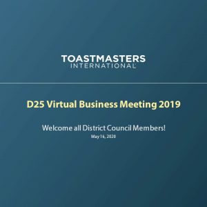 D25 District Council Annual Business Meeting