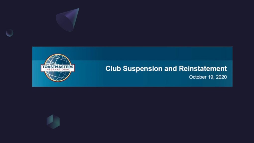 Club Suspension and Reinstatement